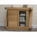 Solid Oak Z Small Glazed Storage Unit