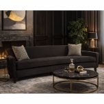 Eden 3 Seater Black Dimity Fabric Sofa