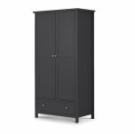 Julian Bowen Maine 2 Door Combination Wardrobe - Anthracite