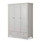 Julain Bowen Maine 3 Door Combination Wardrobe in Dove Grey