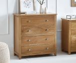 Julian Bowen Mallory 4 Drawer Chest in Oak