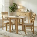 Keswick Oak Square Drop Leaf Table
