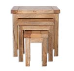 Patiala Nest of Tables in Natural Wood