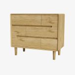 Scandic 3 Over 3 Chest in Solid Oak