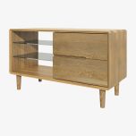 Scandic Small TV Unit in Solid Oak