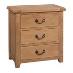 Somerset Oak 3 Drawer Chest in Solid Oak