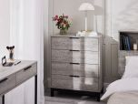 Julian Bowen Bali 4 Drawer Chest in Grey Oak