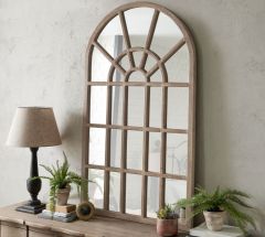 Copgrove Arched Paned Wall Mirror