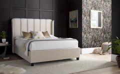 Aurora Warmstone Velvet Ottoman Bed - Multiple Sizes