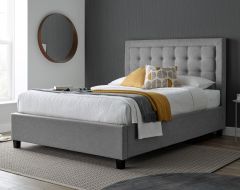 Brandon Grey Fabric Ottoman Bed - Double or King Size