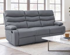 Caesar 3 Seater Recliner Chair in Grey
