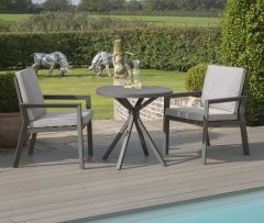 New York 3 Piece Bistro Set in Dove Grey