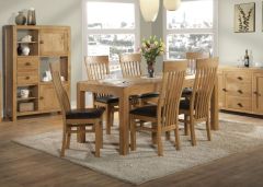 Avon Oak Dining Table and Chair Set - 140cm to 180cm