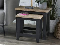 Julian Bowen Bordeaux Dark Grey Nest Of Tables 