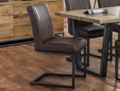 Julian Bowen Brooklyn Chairs in Brown - Set of 2