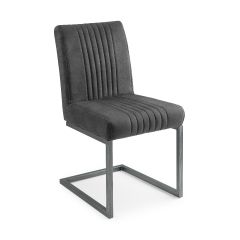 Julian Bowen Brooklyn Dining Chairs in Charcoal Grey - Set Of 2