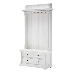 Provence French Country Hall Tree in Brilliant White