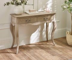 Julian Bowen Camille Console Table in Limed Oak