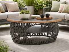 Saige Rope Woven Outdoor Coffee Table