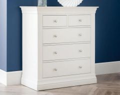 Julian Bowen Clermont 3+2 Chest of Drawers in Surf White