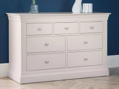 Julian Bowen Clermont 4+3 Chest of Drawers in Light Grey