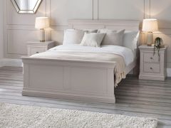 Julian Bowen Clermont 135cm Double Bed in Light Grey