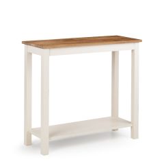 Julian Bowen Coxmoor 90cm Console Table in Ivory & Oak