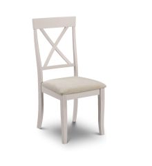 Julian Bowen Davenport Dining Chair in Ivory - Set of 2