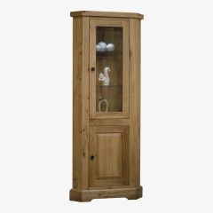 Deluxe Corner Display Unit in Solid Oak