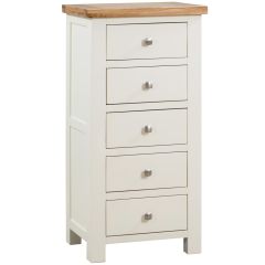 Dorset Ivory 5 Drawer Bedside Table