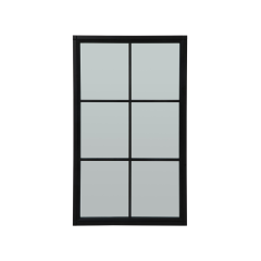 Black Wood Large Window Mirror