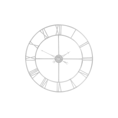 Large Silver Foil Skeleton Wall Clock