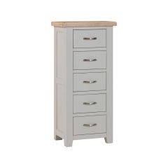 Berkshire 5 Drawer Tall Chest of Drawers in Moon Grey