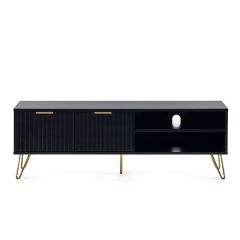 Julian Bowen Murano TV Unit in Black & Gold