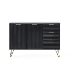 Julian Bowen Murano Large Sideboard in Black & Gold