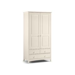 Julian Bowen Cameo Combination Wardrobe in Stone White