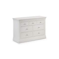 Julian Bowen Clermont 4+3 Chest of Drawers in Surf White