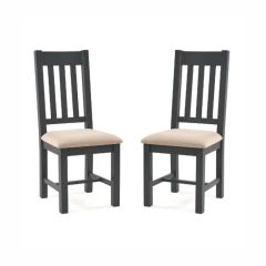 Bordeaux Dark Grey Dining Chairs - Set of 2