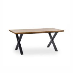 Julian Bowen Aron Dining Table in Black & Brown