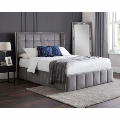 Gatsby Storage Ottoman Bed in Grey - Multiple Sizes