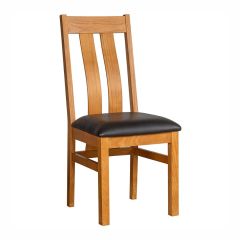 Avon Oak Twin Slat Oak Dining Chair - Set of 2
