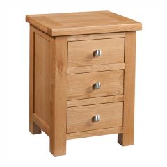 Dorset Oak 3 Drawer Bedside
