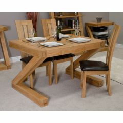 Small Z Dining Table in Solid Oak