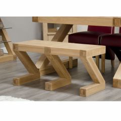 Z Small Bench in Solid Oak