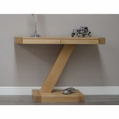 Z Modern Console Unit in Solid Oak