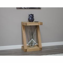 Z Small Console Table in Solid Oak