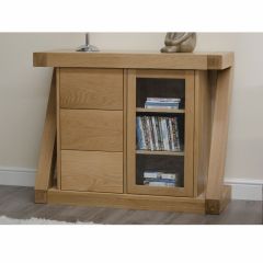 Solid Oak Z Small Glazed Storage Unit