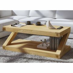 Z 4 x 2 Coffee Table in Solid Oak
