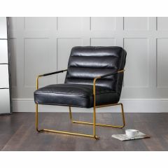 Julian Bowen Giorgio Chair in Black and Gold