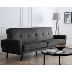 Julian Bowen Monza 2 Seater In Dark Grey Velvet